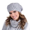 Kamea Justa Women's Beret Hat Headwear Warm Patterned Thick Winter,