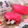 6 Pcs Preppy Patch Makeup Bag PU Leather Cosmetic Bag