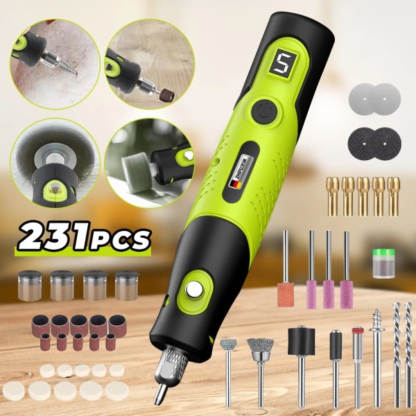 KEPEAK 231PCS Electric Drill Dremel Grinder Engraving Pen Grinder Polisher