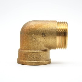 DOJA Barcelona | Thread Fitting 90º | 3/4 Inch Male Thread - Female Thread | Angle 90 Degree | Brass Elbow | Brass Angle | Brass Thread Elbow for Radiator, Drip, Compressed Air and Compressed Air