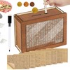 Wooden Money Box with 8 Stickers and Acrylic Plates Retro