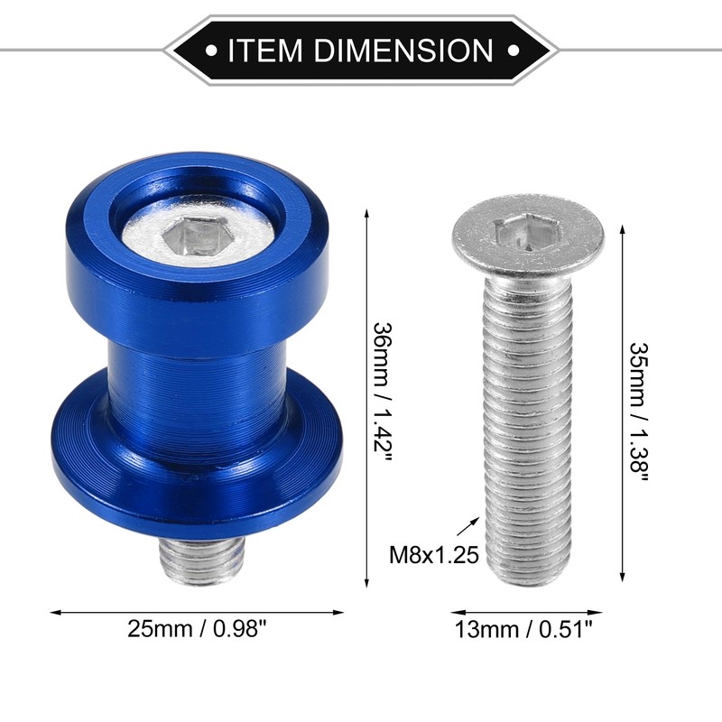 VekAuto 1 Paar Schwingenschoner, 8mm M8x1.25 CNC Schwingenschoner Slider Ständer