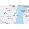 Upper Midwest Ski Resorts Map 24x36 Poster (White & Light