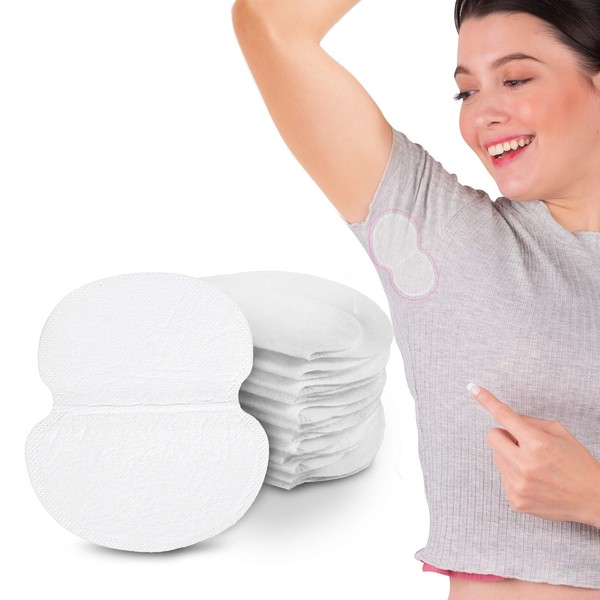 100 Pack Armpit Sweat Pads - Underarm Sweat Pads for Women and Men - Dress Shields for Hyperhidrosis Treatment, Hidrosis Control And Sweating - Non Visible Garment Guard and Shirt Sweat Protector