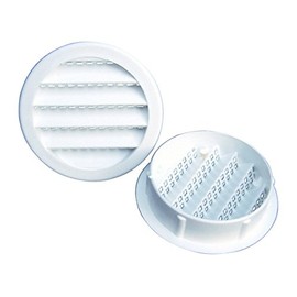 Maurice Franklin Louver-1" Round White Polypropylene Plastic Louver with Insect Screen System (Priced Per Bag of 6). 1" PLW-100