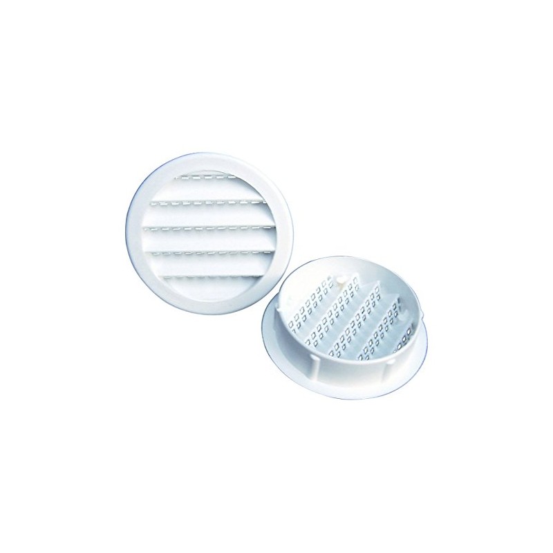 Maurice Franklin Louver-1" Round White Polypropylene Plastic Louver with Insect