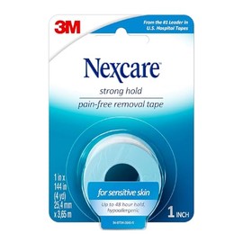 Nexcare, 3M. Cinta para Curaciones Mayor Adhesión, Color Azul, Remoción Sin Dolor 25.4 mm x 3.65 m, 1 rollo