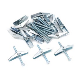cSeao 20 Pieces 3/16-24 x 2" Drywall Toggle Anchors Bolts Wing Nuts for Heavy Duty Drywall Ceiling TV, Zinc Plated
