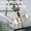 CSOOM 4-1/8"(105mm) Diamond Hole Saw with Center Drill Bit, One-Touch