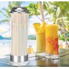 Straw Dispenser for Pencils with Stainless Steel Lid, Clear Acrylic