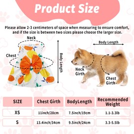 5 Pcs Dog Dresses Floral Puppy Cat Pet Dresses Dog Bowknot Dresses for Small Dogs Girls Puppy Summer Floral Skirts Outfits Cute Princess Pet Dress for Female Yorkie Cats Dogs Pets