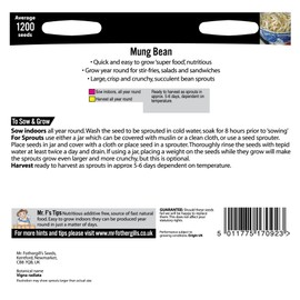 Mr Fothergill?s Seeds Ltd 19230 Vegetable Seeds, Mung Bean