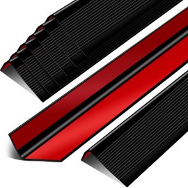 Sivak 8 Pcs 3ft Stair Nosing Non Slip Stair Edge Protector Self Adhesive Wall Corner Protector Waterproof Stair Edging Anti Slip Stair Corner Trim PVC Strips Staircase Step Treads (Black)