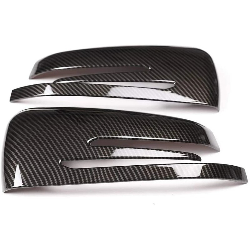 car-attention Carbon Fiber Rearview Mirror Cover Frame Cap For Benz