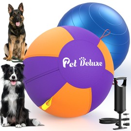 Upgrade Herding Ball for Dogs,25" Herding Ball for Australian Shepherd Collie,Border Collies,Cattle & Medium to Large Breeds,Fast-Inflating Pump,Durable & Waterproof Cover,Large Dog Toys Outdoor Play