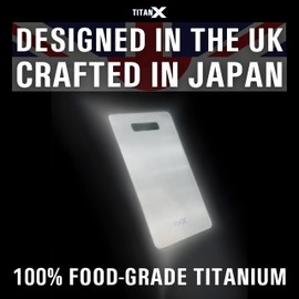 TitanX The Original Titanium Cutting Board, Designed in the United Kingdom, Forged from 100% Pure Japanese Titanium (Medium)