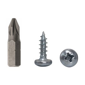 Pack of 50 DIN 7981 Galvanised Steel 5.0 x 16 mm Wood Screws Chipboard Screws with Flat Head Universal Pozi Drive Screw PZ Full Thread (50, 5.0 x 16 mm)