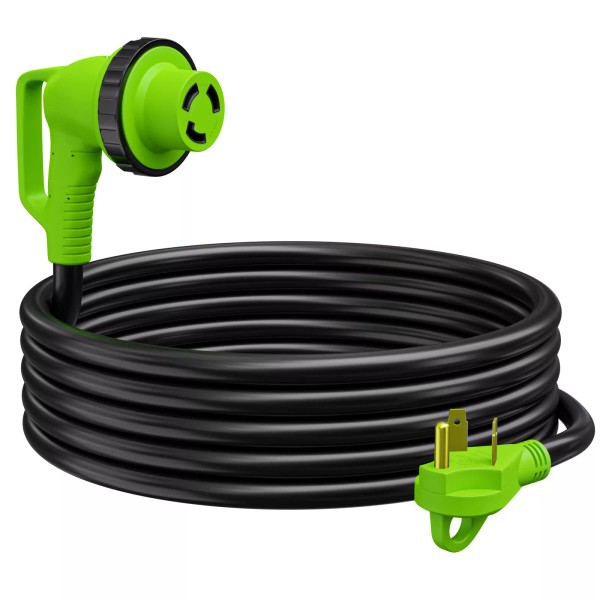 Leisure Cords NEW RV Extension Cable 15 FOOT 30AMP 90-Degree