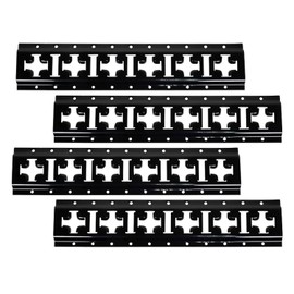 Mytee Products 4 Pack 2 ft X Track Tie Down Rail, ETrack Rail with Horizontal & Vertical Slots, Black Powder Coated Finish 12 Gauge Steel - Allows E-Track Straps in Horizontal or Vertical Alignment