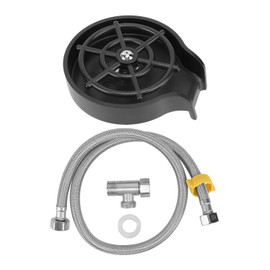 Bottle Washer Faucet Glass Cleaner Sink Cup Rinser Spray Washing for Home Kitchen with 80cm 304 Stainless Steel Hose and 3 Way Connector