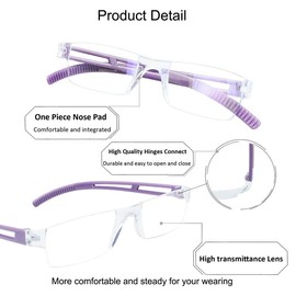 YEIN Reading Glasses 8 Pairs Blue Ligth Blocking Reading Glasses for Men and Women Fashion Square Frame Readers (4 Color+4 Purple,+2.50)