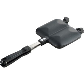 Yoshikawa SJ2703 Hot Sand Maker, For Gas Fire, Hot Double, Full Width 5.5 x Length 13.4 x Height 1.3 inches (14 x 34 x 3.2 cm), Black, Outdoor Camping