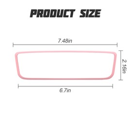 Zpana Model Y Rear View Mirror Protector Frame, Silicone Model 3 Car Rearview Edge Protection Cover, Automotive Interior Rearview Trim Decoration Accessories (Pink)