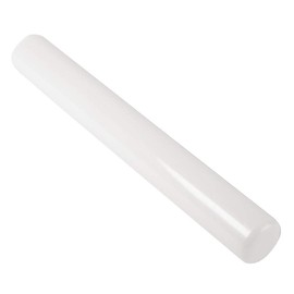 Vogue Polyethylene Rolling Pin 30 cm/12 inch Long, White, Non-Stick Rolling Pin Ideal for Rolling Pastry, J171