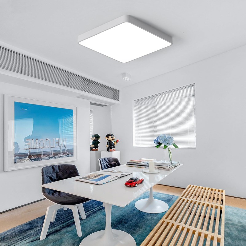 Ganeed 19.6 inch LED Ceiling Lights,39W Square Flush Mount Ceiling