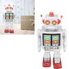 Metal Tin Robot Toy Retro Electric Rotating Figures Model Adult