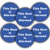 6-Pack - This Door Is Alarmed Vinyl Stickers - 85mm