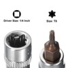 sourcing map 2pcs 1/4" Drive x T8 Torx Bit Socket,
