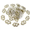 Honbay 60PCS Alloy Big Puzzle Pieces Charms Pendant Tibetan Style
