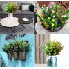 ARTIMATIC Plantas Artificiales 10 Pcs Decoración 33 Cm Con Flores