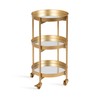 Kate and Laurel Celia Modern 3-Tier Bar Cart, 16 x