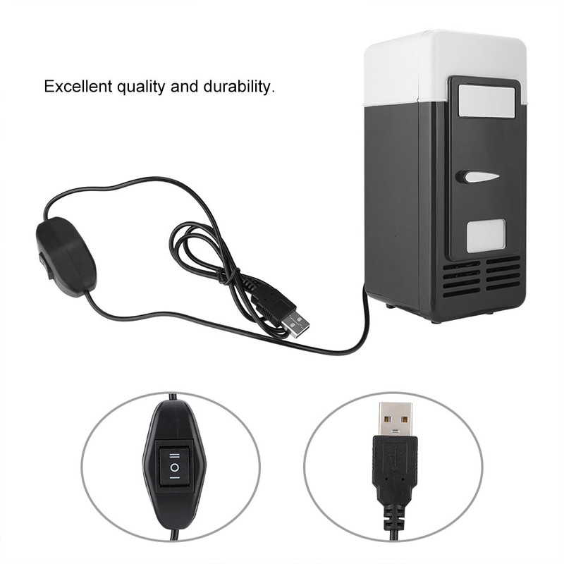 PC USB Mini Refrigerator Fridge Beverage Drink Can Cooler Warmer