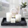 GHQYP 12" x 8" Natural Marble Decorative Tray, Elegant Vanity