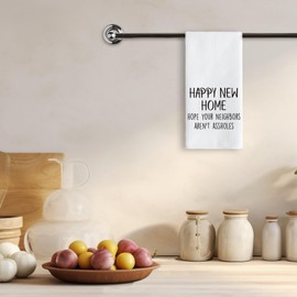 TNUW Housewarming Gifts Kitchen Towels 16x24 Inch, House Warming Gifts New Home Dish Tea Towels for Kitchen, Happy New Home Decorative Hand Towel for Bathroom Decor