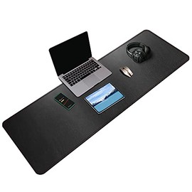 ZORESYN Almohadilla para Mouse para Juegos,Alfombrilla de Ratón Extra Largo 3XL,Alfombrilla de Escritorio de Oficina, Base Antideslizante - 140x40cm, Negro