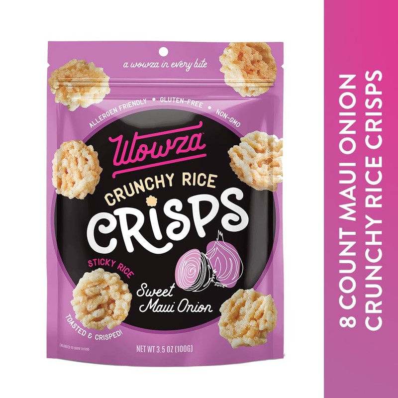 Wowza Sweet Maui Onion - Healthy Snacks, Mini Rice Cakes,