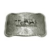 Moranse Silver Religion Cross Kneeling Prayer Design Western Cowboy Rectangle