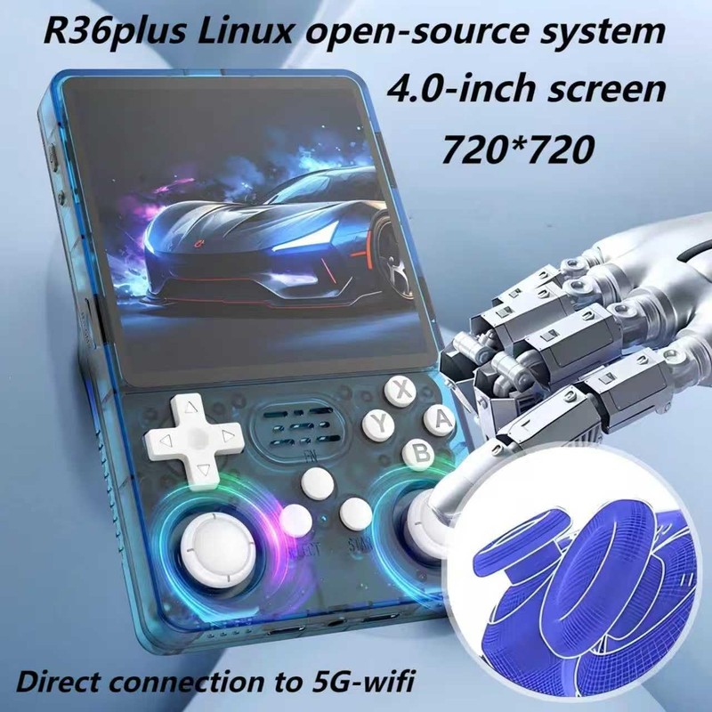 R36splus Retro Handheld Game Console 4.0 inch Screen , 64GB