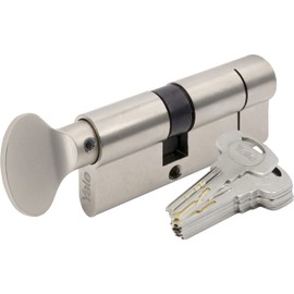 Insert Yale 2100 55/35G mm Knob Maximum Security, 10-2100-5535-CK-1201, 10 Pins, 5 Keys, Security Clutch Function, Security Card, Satin