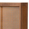 Baxton Studio Rina Synthetic Rattan King Size Wrap-Around Headboard, Ash