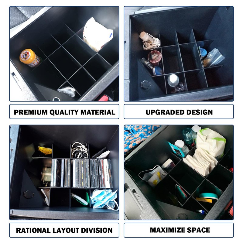 RUNROAD Center Console Organizer Dividers Compatible with Toyota Tundra 2014-2019
