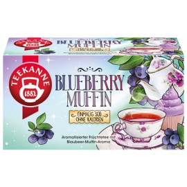 Teekanne Blueberry Muffin Fruit tea with blueberry muffin flavor (2 x 18 Bag) - German product