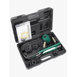UTZIKO Hydraulic Knockout Punch Electrical Conduit Hole Cutter Set KO Tool Kit 1/2 to 2 inch (8T(1/2"-2"))