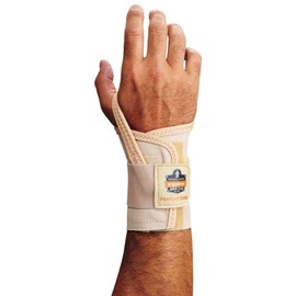 Ergodyne ProFlex 4000 Single Strap Wrist Support, Tan - Medium, Left Hand