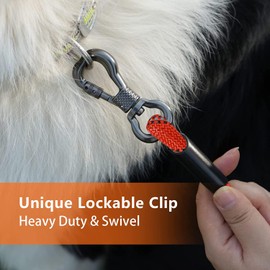 NTR 15FT Training Leash for Dogs, Nylon Rope Dog Leash with 2 Swivel Hooks and Soft Rubber Handle, Cat Puppy Leash Lead for Small Medium Large Dogs Training, Playing, Camping, or Backyard-Red