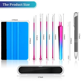 8 Pieces Pin Pen Weeding Tool, Craft Vinyl Weeding Tool Kit, Includes Air Release Pen, Vinyl Squeegee, Vinyl Tweezers Weeders for Lettering, Cutting, Splicing